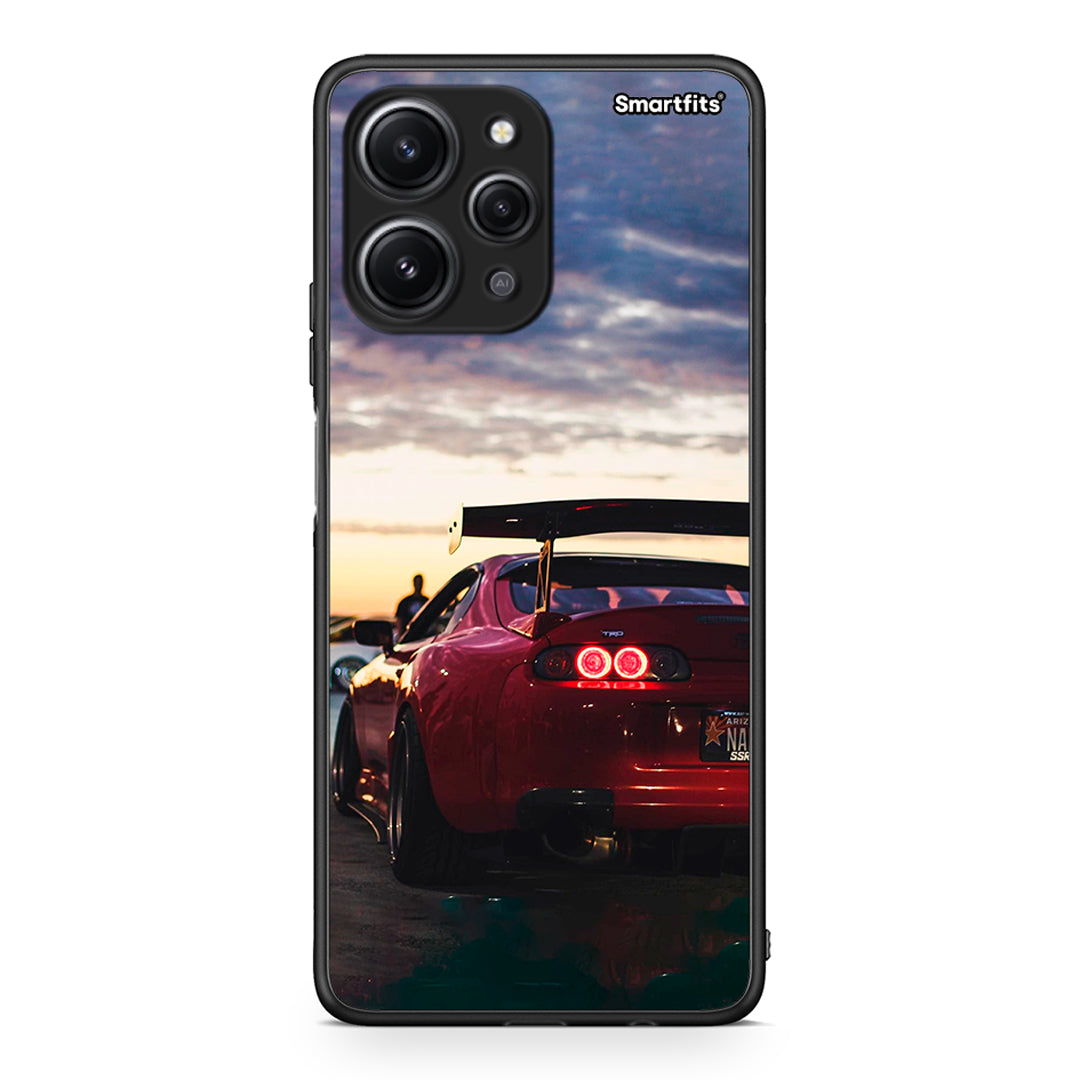 Xiaomi Redmi 12 4G Racing Supra θήκη από τη Smartfits με σχέδιο στο πίσω μέρος και μαύρο περίβλημα | Smartphone case with colorful back and black bezels by Smartfits