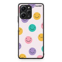 Thumbnail for Xiaomi Redmi 12 4G Smiley Faces θήκη από τη Smartfits με σχέδιο στο πίσω μέρος και μαύρο περίβλημα | Smartphone case with colorful back and black bezels by Smartfits