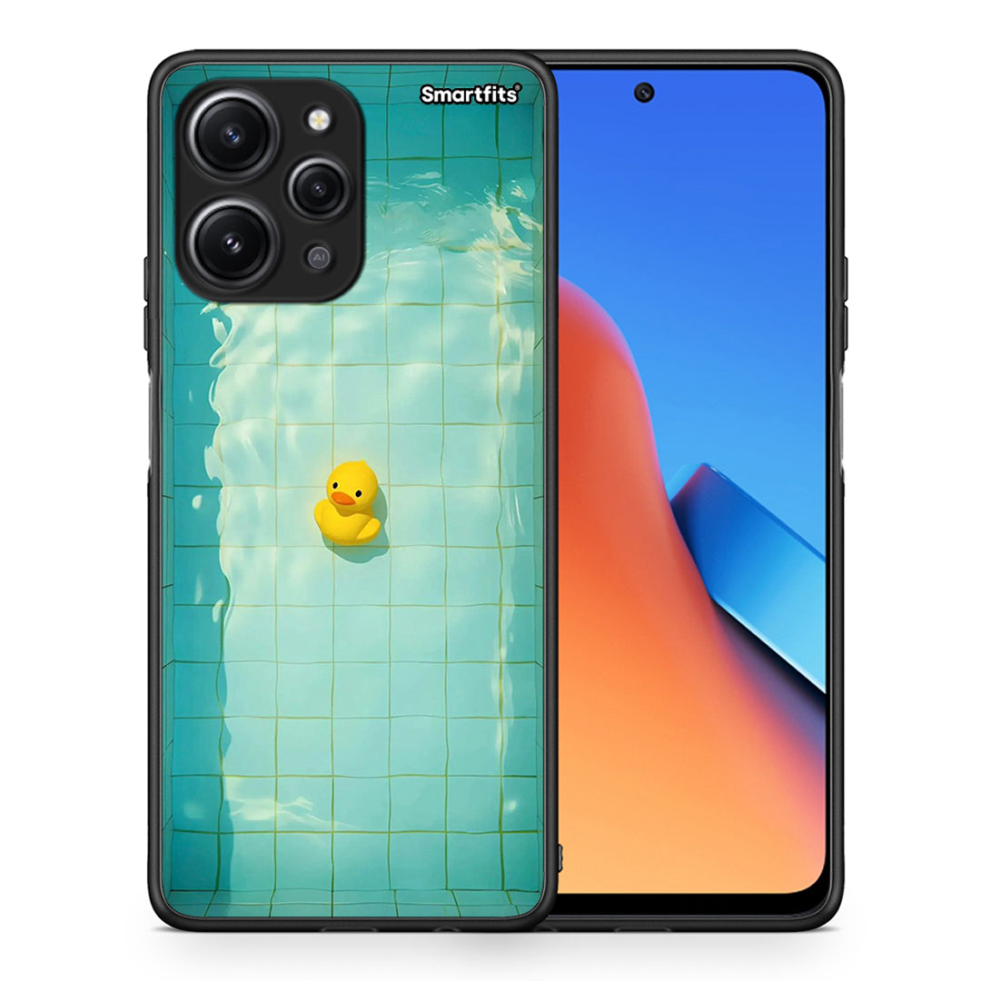 Θήκη Xiaomi Redmi 12 4G Yellow Duck από τη Smartfits με σχέδιο στο πίσω μέρος και μαύρο περίβλημα | Xiaomi Redmi 12 4G Yellow Duck case with colorful back and black bezels