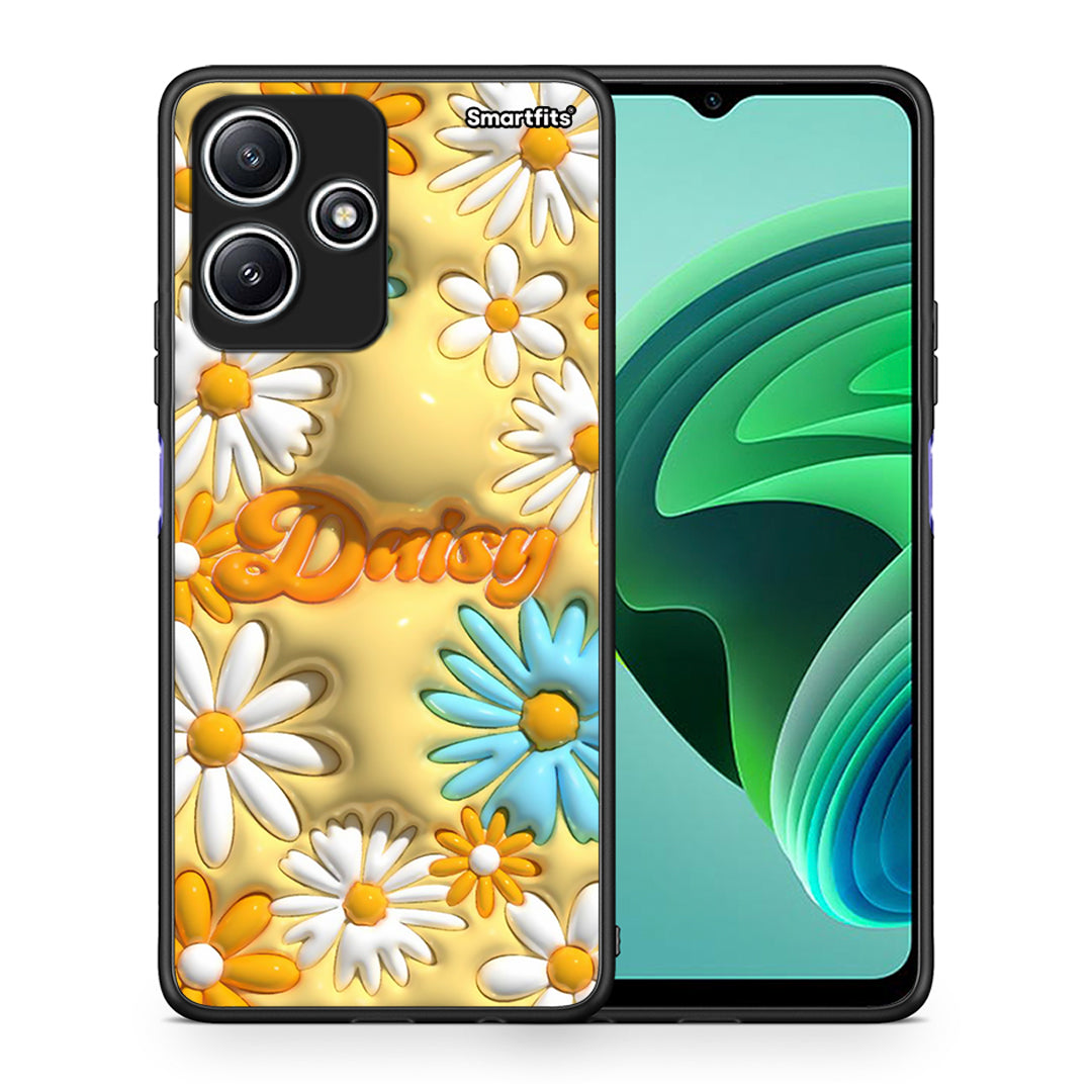 Θήκη Xiaomi Redmi 12 5G Bubble Daisies από τη Smartfits με σχέδιο στο πίσω μέρος και μαύρο περίβλημα | Xiaomi Redmi 12 5G Bubble Daisies case with colorful back and black bezels