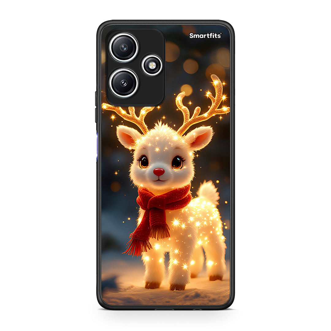 Xiaomi Redmi 12 5G Christmas Cutie θήκη από τη Smartfits με σχέδιο στο πίσω μέρος και μαύρο περίβλημα | Smartphone case with colorful back and black bezels by Smartfits