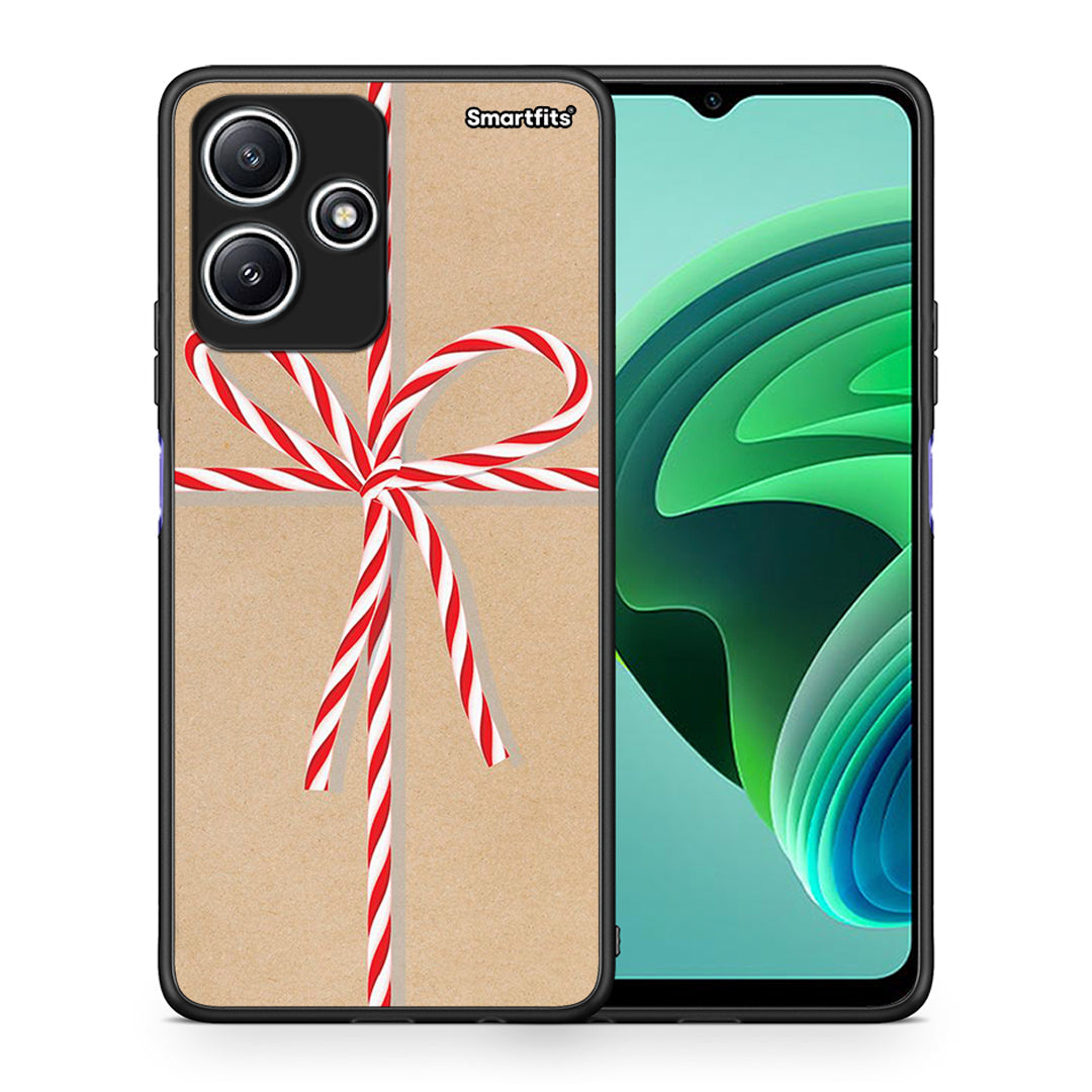 Θήκη Xiaomi Redmi 12 5G Christmas Gift από τη Smartfits με σχέδιο στο πίσω μέρος και μαύρο περίβλημα | Xiaomi Redmi 12 5G Christmas Gift case with colorful back and black bezels