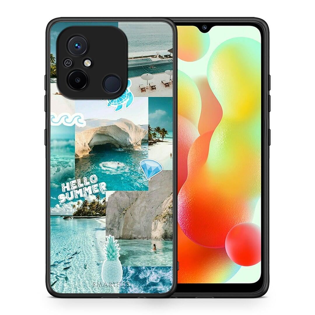 Θήκη Xiaomi Poco C55 Aesthetic Summer από τη Smartfits με σχέδιο στο πίσω μέρος και μαύρο περίβλημα | Xiaomi Poco C55 Aesthetic Summer Case with Colorful Back and Black Bezels