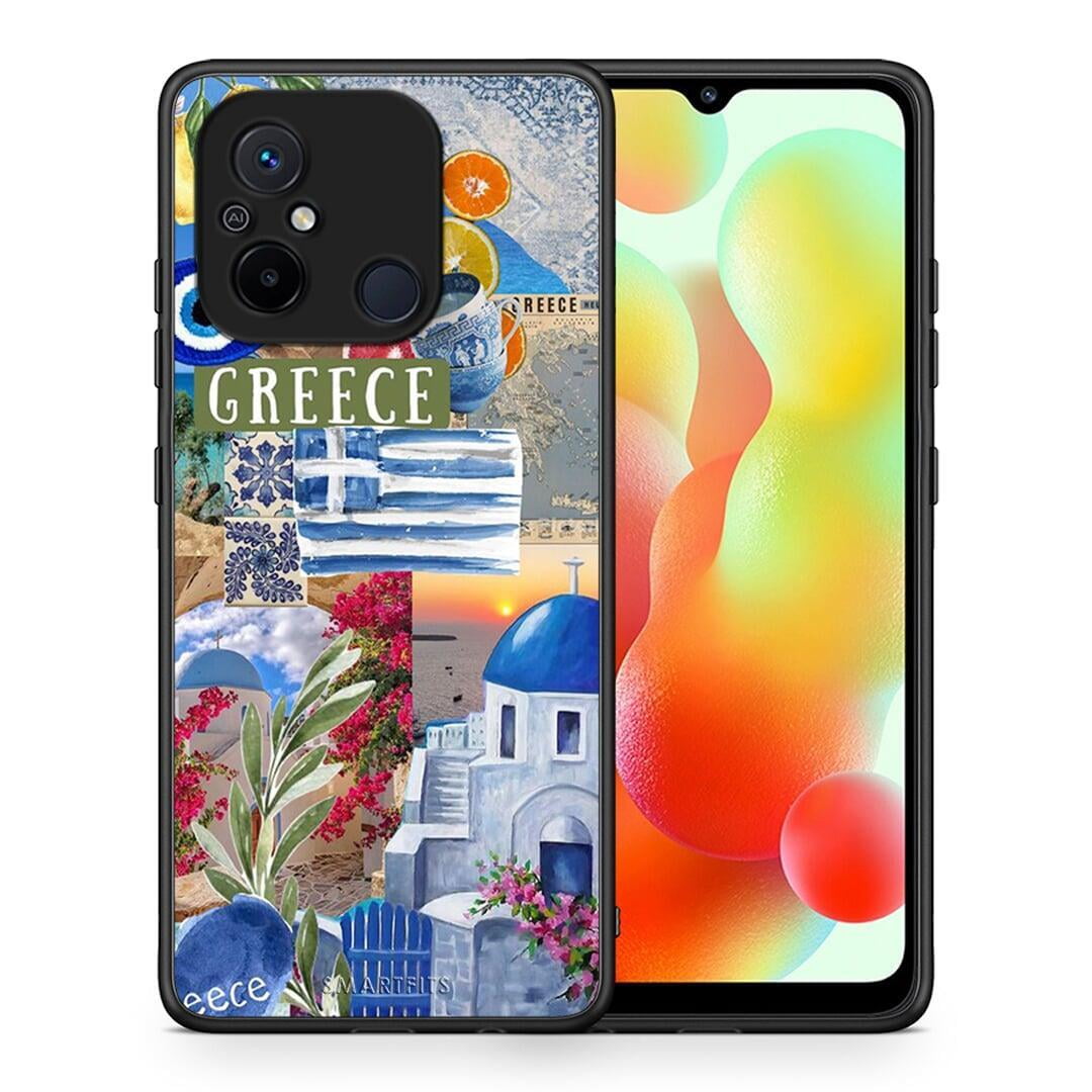 Θήκη Xiaomi Poco C55 All Greek από τη Smartfits με σχέδιο στο πίσω μέρος και μαύρο περίβλημα | Xiaomi Poco C55 All Greek Case with Colorful Back and Black Bezels