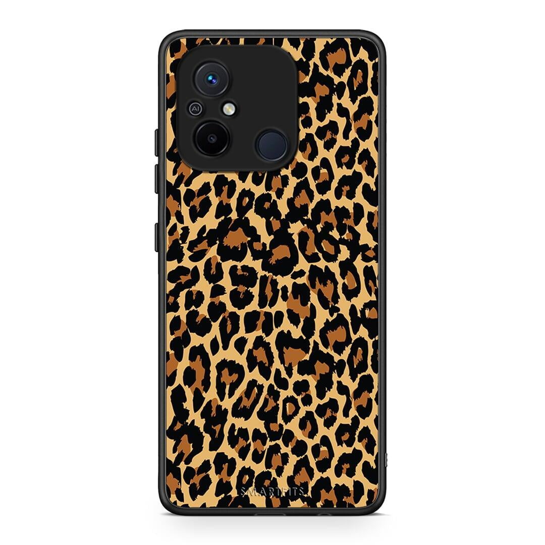 Θήκη Xiaomi Poco C55 Animal Leopard από τη Smartfits με σχέδιο στο πίσω μέρος και μαύρο περίβλημα | Xiaomi Poco C55 Animal Leopard Case with Colorful Back and Black Bezels