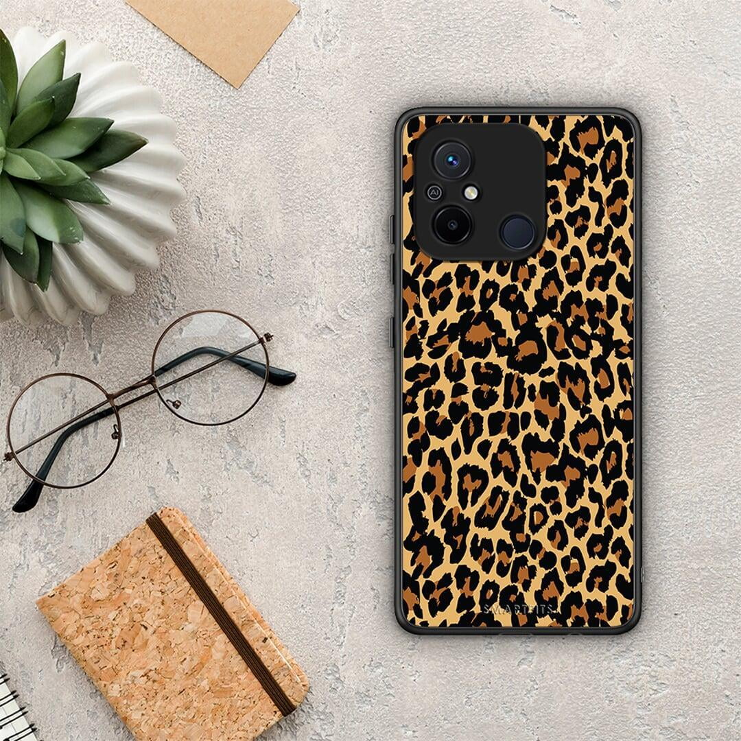 Θήκη Xiaomi Poco C55 Animal Leopard από τη Smartfits με σχέδιο στο πίσω μέρος και μαύρο περίβλημα | Xiaomi Poco C55 Animal Leopard Case with Colorful Back and Black Bezels