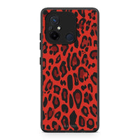 Thumbnail for Θήκη Xiaomi Poco C55 Animal Red Leopard από τη Smartfits με σχέδιο στο πίσω μέρος και μαύρο περίβλημα | Xiaomi Poco C55 Animal Red Leopard Case with Colorful Back and Black Bezels