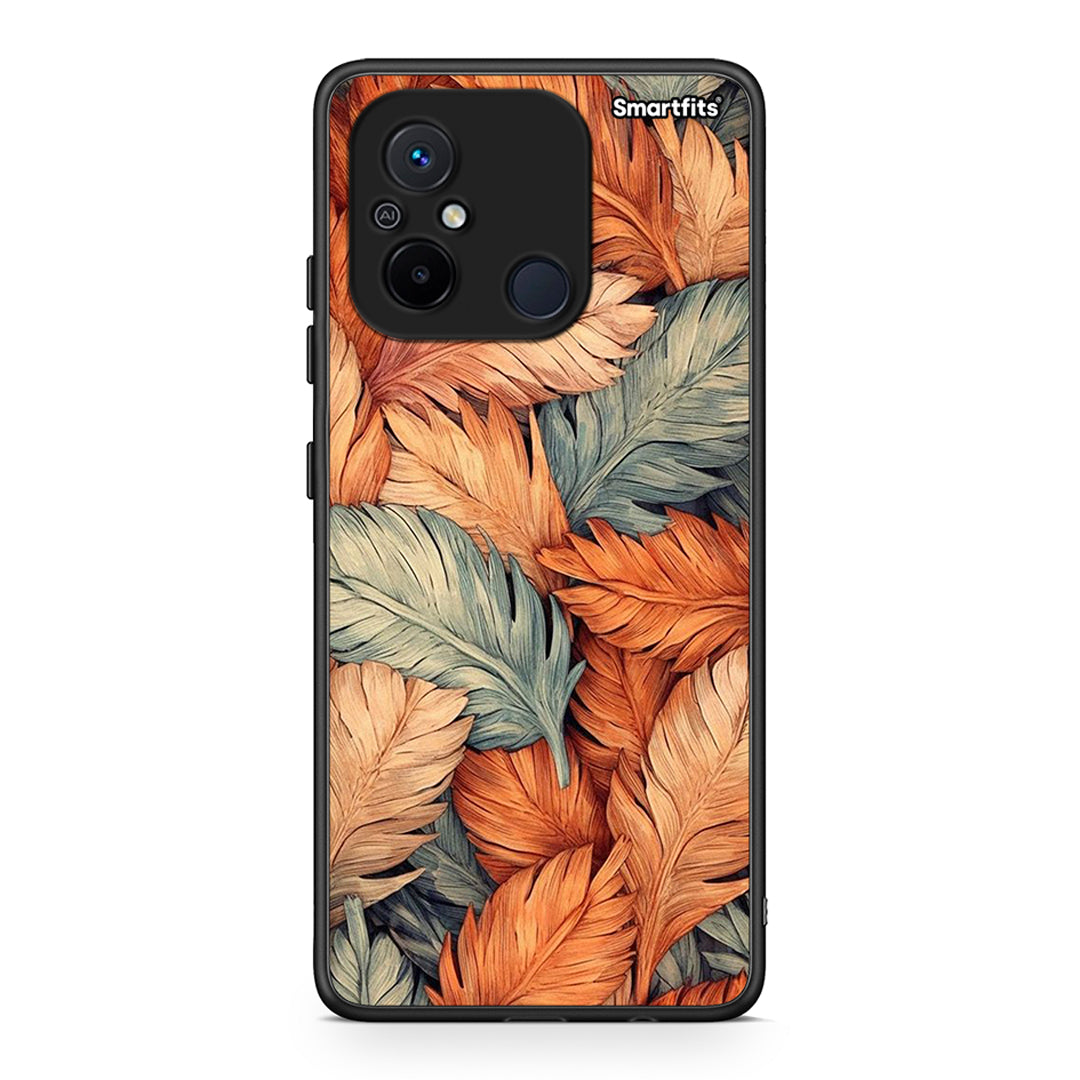 Θήκη Xiaomi Poco C55 Autumn Leaves από τη Smartfits με σχέδιο στο πίσω μέρος και μαύρο περίβλημα | Xiaomi Poco C55 Autumn Leaves Case with Colorful Back and Black Bezels