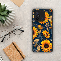 Thumbnail for Θήκη Xiaomi Poco C55 Autumn Sunflowers από τη Smartfits με σχέδιο στο πίσω μέρος και μαύρο περίβλημα | Xiaomi Poco C55 Autumn Sunflowers Case with Colorful Back and Black Bezels