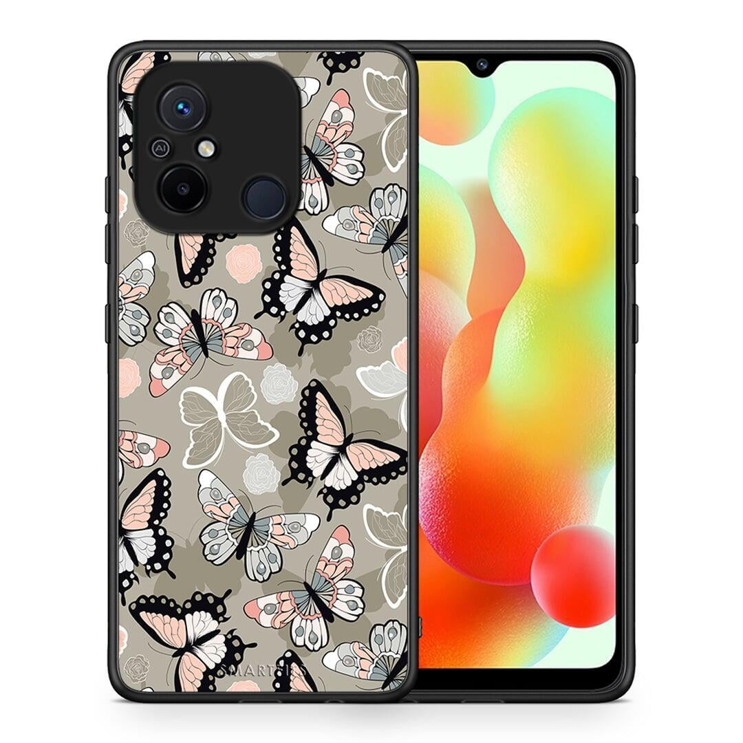 Θήκη Xiaomi Poco C55 Boho Butterflies από τη Smartfits με σχέδιο στο πίσω μέρος και μαύρο περίβλημα | Xiaomi Poco C55 Boho Butterflies Case with Colorful Back and Black Bezels