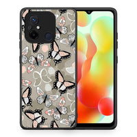 Thumbnail for Θήκη Xiaomi Poco C55 Boho Butterflies από τη Smartfits με σχέδιο στο πίσω μέρος και μαύρο περίβλημα | Xiaomi Poco C55 Boho Butterflies Case with Colorful Back and Black Bezels