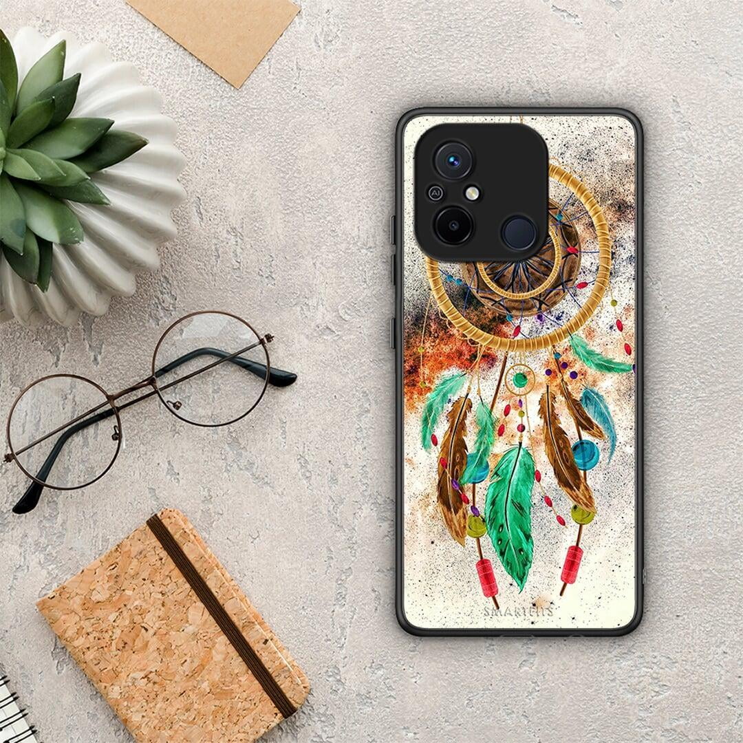 Θήκη Xiaomi Poco C55 Boho DreamCatcher από τη Smartfits με σχέδιο στο πίσω μέρος και μαύρο περίβλημα | Xiaomi Poco C55 Boho DreamCatcher Case with Colorful Back and Black Bezels