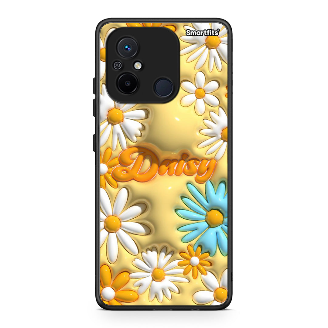 Θήκη Xiaomi Redmi 12C Bubble Daisies από τη Smartfits με σχέδιο στο πίσω μέρος και μαύρο περίβλημα | Xiaomi Redmi 12C Bubble Daisies Case with Colorful Back and Black Bezels