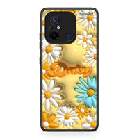 Thumbnail for Θήκη Xiaomi Redmi 12C Bubble Daisies από τη Smartfits με σχέδιο στο πίσω μέρος και μαύρο περίβλημα | Xiaomi Redmi 12C Bubble Daisies Case with Colorful Back and Black Bezels