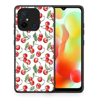 Thumbnail for Θήκη Xiaomi Poco C55 Cherry Summer από τη Smartfits με σχέδιο στο πίσω μέρος και μαύρο περίβλημα | Xiaomi Poco C55 Cherry Summer Case with Colorful Back and Black Bezels