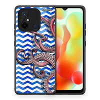 Thumbnail for Θήκη Xiaomi Poco C55 Chevron Devilfish από τη Smartfits με σχέδιο στο πίσω μέρος και μαύρο περίβλημα | Xiaomi Poco C55 Chevron Devilfish Case with Colorful Back and Black Bezels