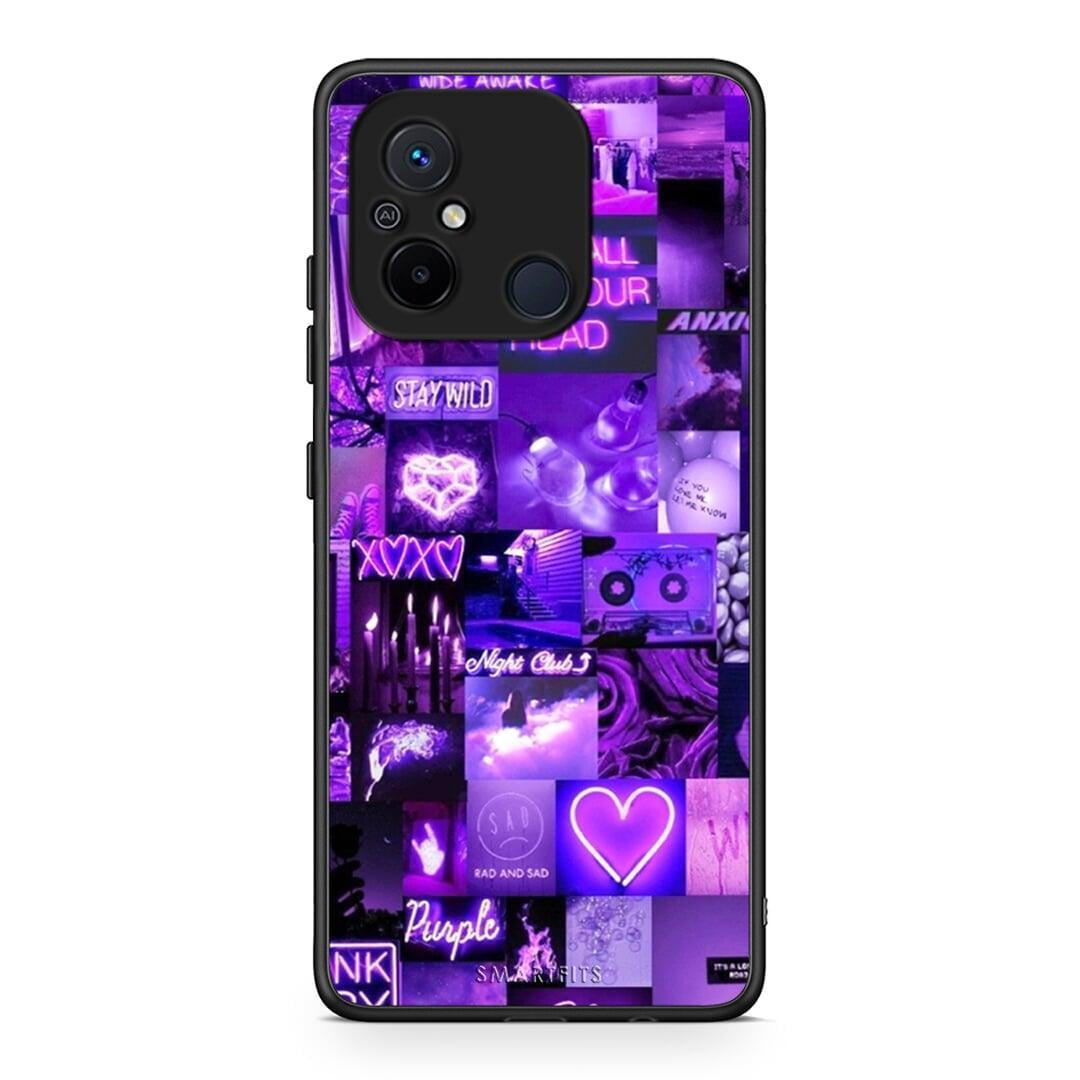 Θήκη Xiaomi Poco C55 Collage Stay Wild από τη Smartfits με σχέδιο στο πίσω μέρος και μαύρο περίβλημα | Xiaomi Poco C55 Collage Stay Wild Case with Colorful Back and Black Bezels