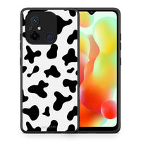 Thumbnail for Θήκη Xiaomi Poco C55 Cow Print από τη Smartfits με σχέδιο στο πίσω μέρος και μαύρο περίβλημα | Xiaomi Poco C55 Cow Print Case with Colorful Back and Black Bezels