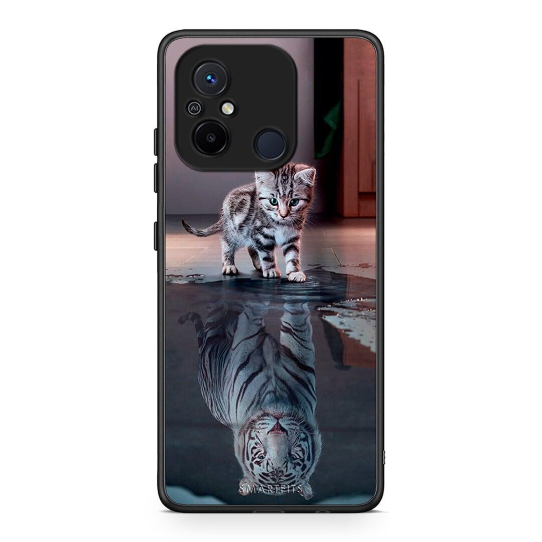 Θήκη Xiaomi Poco C55 Cute Tiger από τη Smartfits με σχέδιο στο πίσω μέρος και μαύρο περίβλημα | Xiaomi Poco C55 Cute Tiger Case with Colorful Back and Black Bezels