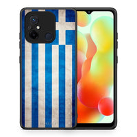 Thumbnail for Θήκη Xiaomi Poco C55 Flag Greek από τη Smartfits με σχέδιο στο πίσω μέρος και μαύρο περίβλημα | Xiaomi Poco C55 Flag Greek Case with Colorful Back and Black Bezels