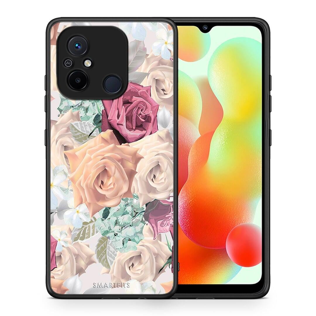 Θήκη Xiaomi Poco C55 Floral Bouquet από τη Smartfits με σχέδιο στο πίσω μέρος και μαύρο περίβλημα | Xiaomi Poco C55 Floral Bouquet Case with Colorful Back and Black Bezels