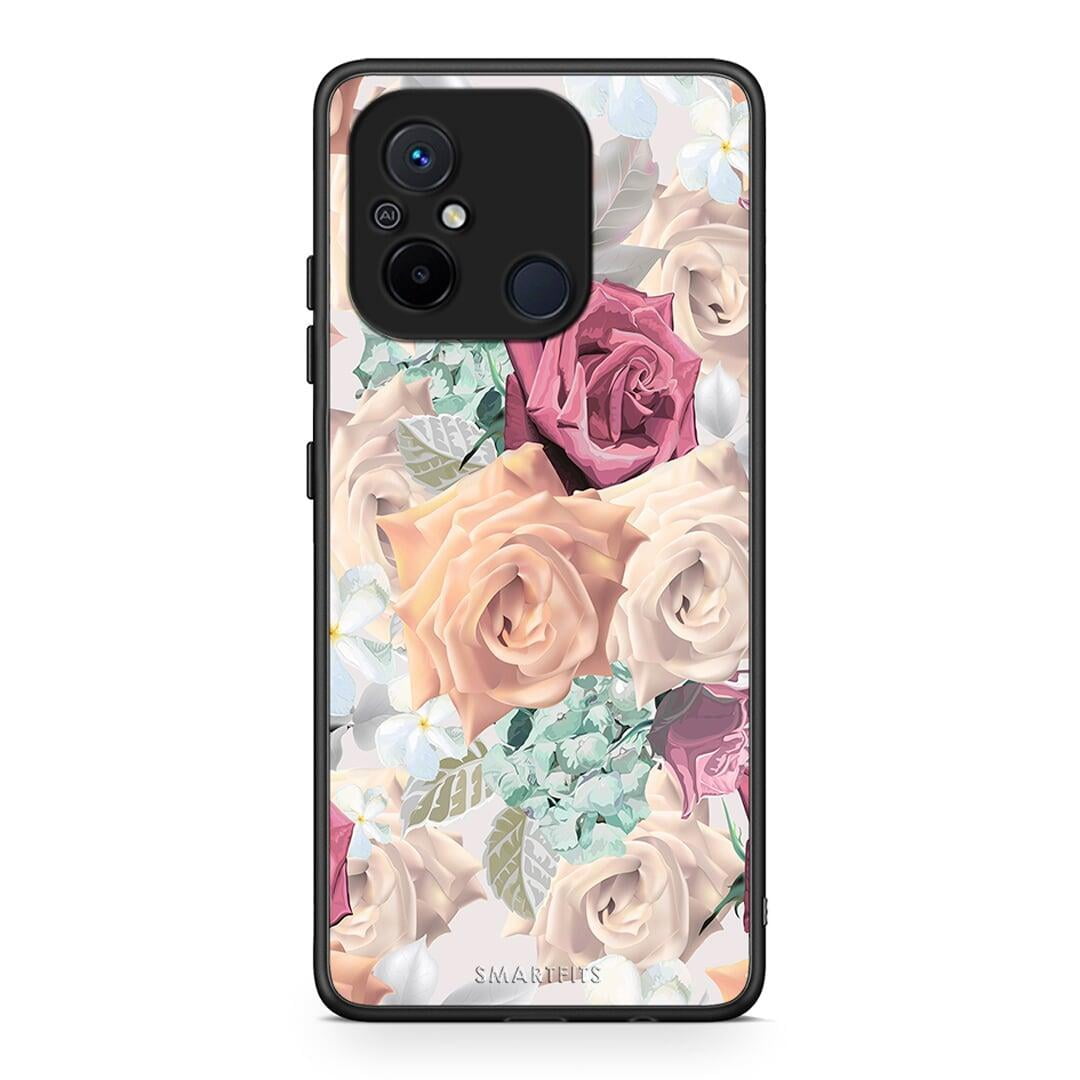 Θήκη Xiaomi Poco C55 Floral Bouquet από τη Smartfits με σχέδιο στο πίσω μέρος και μαύρο περίβλημα | Xiaomi Poco C55 Floral Bouquet Case with Colorful Back and Black Bezels