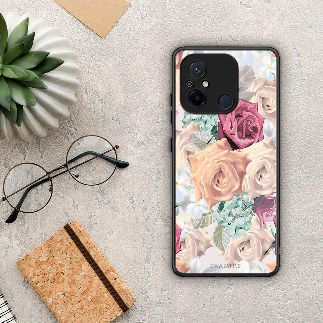 Θήκη Xiaomi Poco C55 Floral Bouquet από τη Smartfits με σχέδιο στο πίσω μέρος και μαύρο περίβλημα | Xiaomi Poco C55 Floral Bouquet Case with Colorful Back and Black Bezels