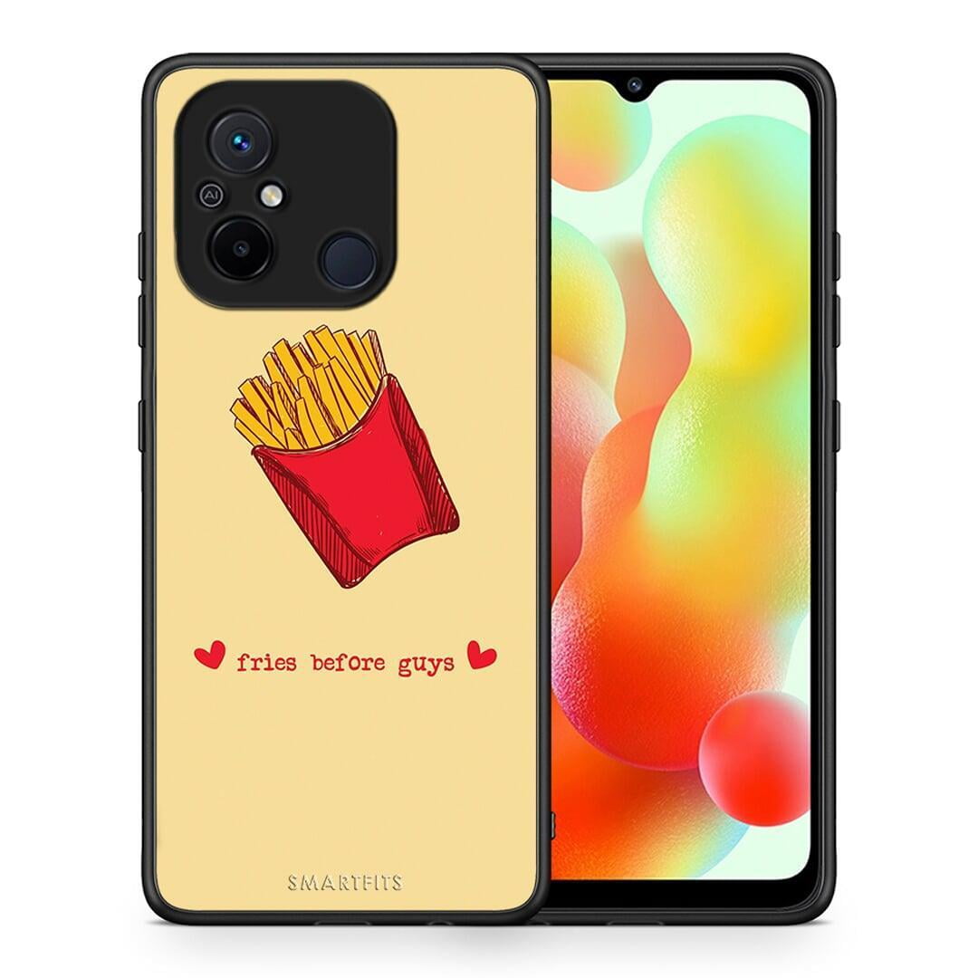 Θήκη Xiaomi Poco C55 Fries Before Guys από τη Smartfits με σχέδιο στο πίσω μέρος και μαύρο περίβλημα | Xiaomi Poco C55 Fries Before Guys Case with Colorful Back and Black Bezels