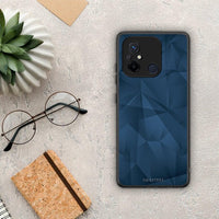 Thumbnail for Θήκη Xiaomi Poco C55 Geometric Blue Abstract από τη Smartfits με σχέδιο στο πίσω μέρος και μαύρο περίβλημα | Xiaomi Poco C55 Geometric Blue Abstract Case with Colorful Back and Black Bezels