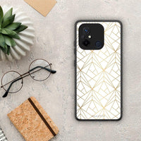 Thumbnail for Θήκη Xiaomi Poco C55 Geometric Luxury White από τη Smartfits με σχέδιο στο πίσω μέρος και μαύρο περίβλημα | Xiaomi Poco C55 Geometric Luxury White Case with Colorful Back and Black Bezels