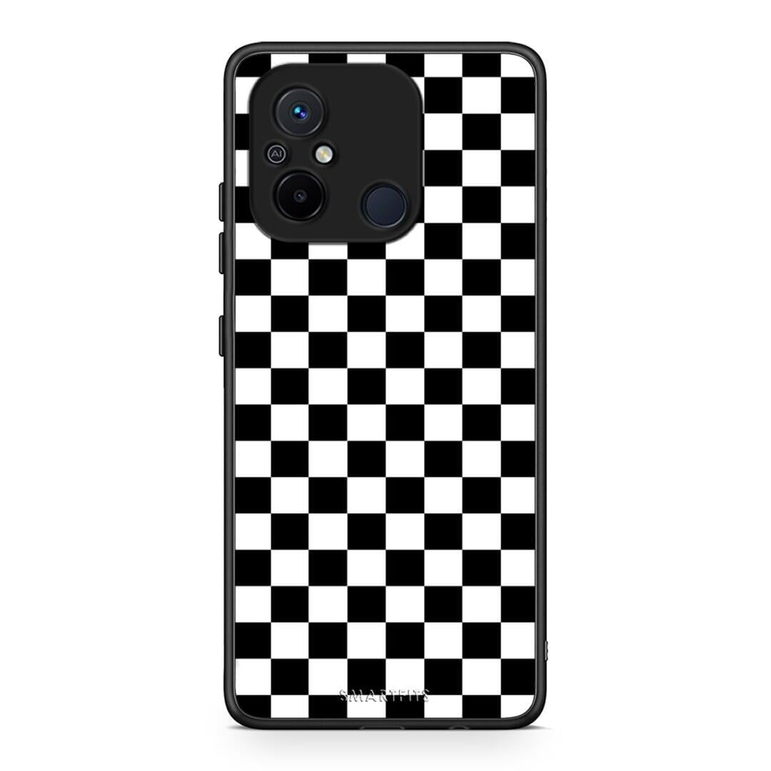 Θήκη Xiaomi Poco C55 Geometric Squares από τη Smartfits με σχέδιο στο πίσω μέρος και μαύρο περίβλημα | Xiaomi Poco C55 Geometric Squares Case with Colorful Back and Black Bezels