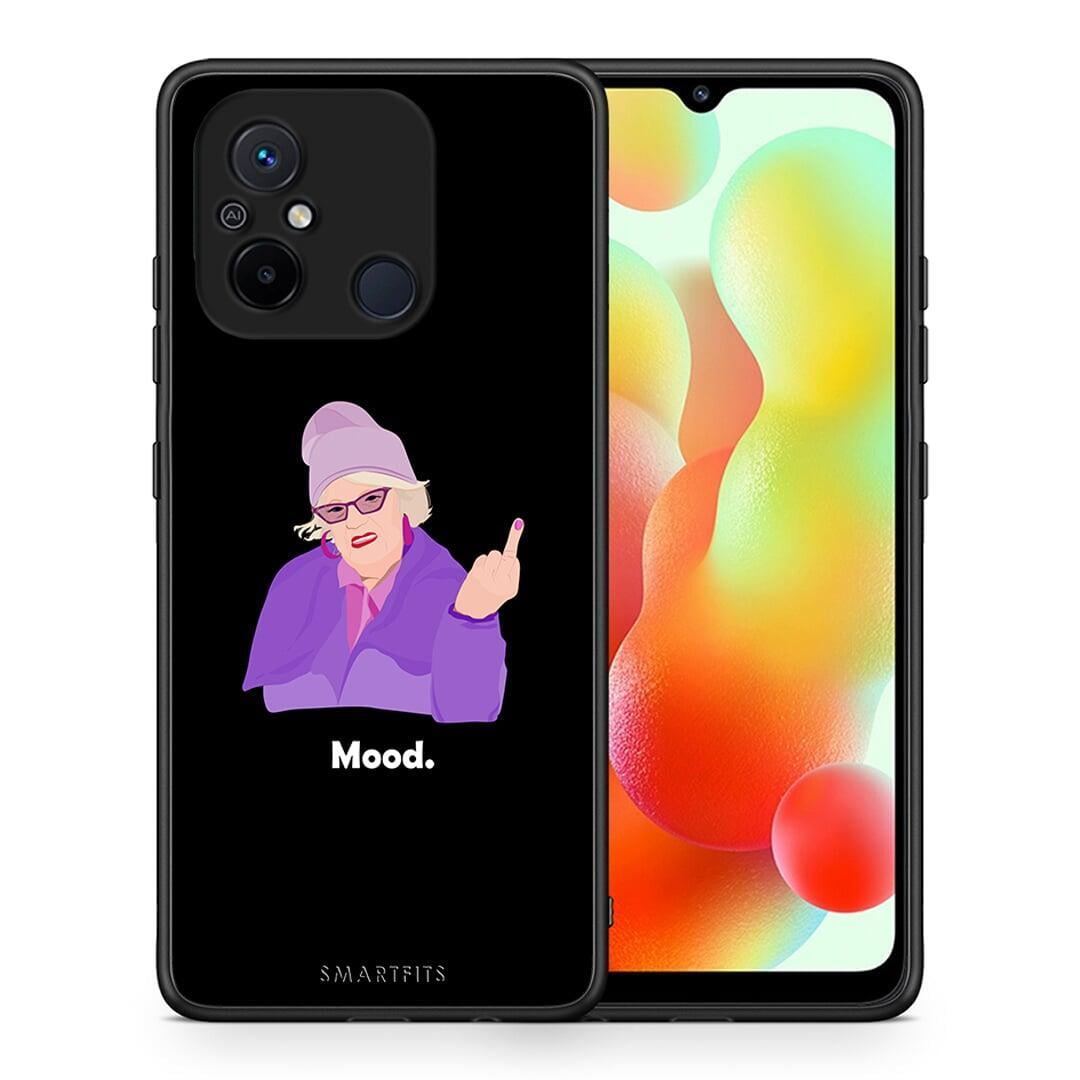 Θήκη Xiaomi Poco C55 Grandma Mood Black από τη Smartfits με σχέδιο στο πίσω μέρος και μαύρο περίβλημα | Xiaomi Poco C55 Grandma Mood Black Case with Colorful Back and Black Bezels