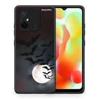 Thumbnail for Θήκη Xiaomi Poco C55 Halloween Bat Night από τη Smartfits με σχέδιο στο πίσω μέρος και μαύρο περίβλημα | Xiaomi Poco C55 Halloween Bat Night Case with Colorful Back and Black Bezels