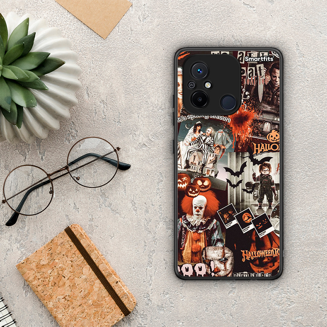 Θήκη Xiaomi Poco C55 Halloween Spooky Season από τη Smartfits με σχέδιο στο πίσω μέρος και μαύρο περίβλημα | Xiaomi Poco C55 Halloween Spooky Season Case with Colorful Back and Black Bezels