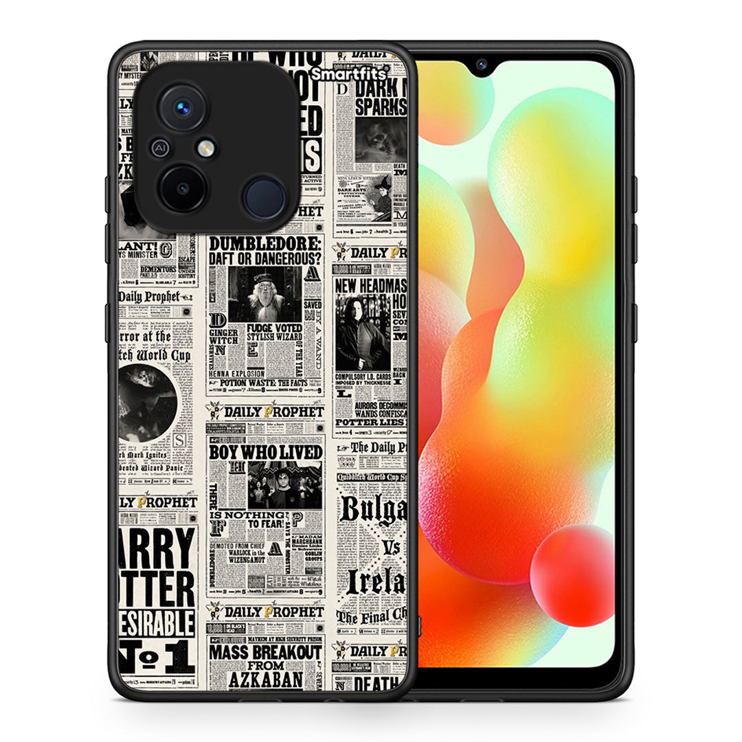 Θήκη Xiaomi Poco C55 Harry Paper από τη Smartfits με σχέδιο στο πίσω μέρος και μαύρο περίβλημα | Xiaomi Poco C55 Harry Paper Case with Colorful Back and Black Bezels