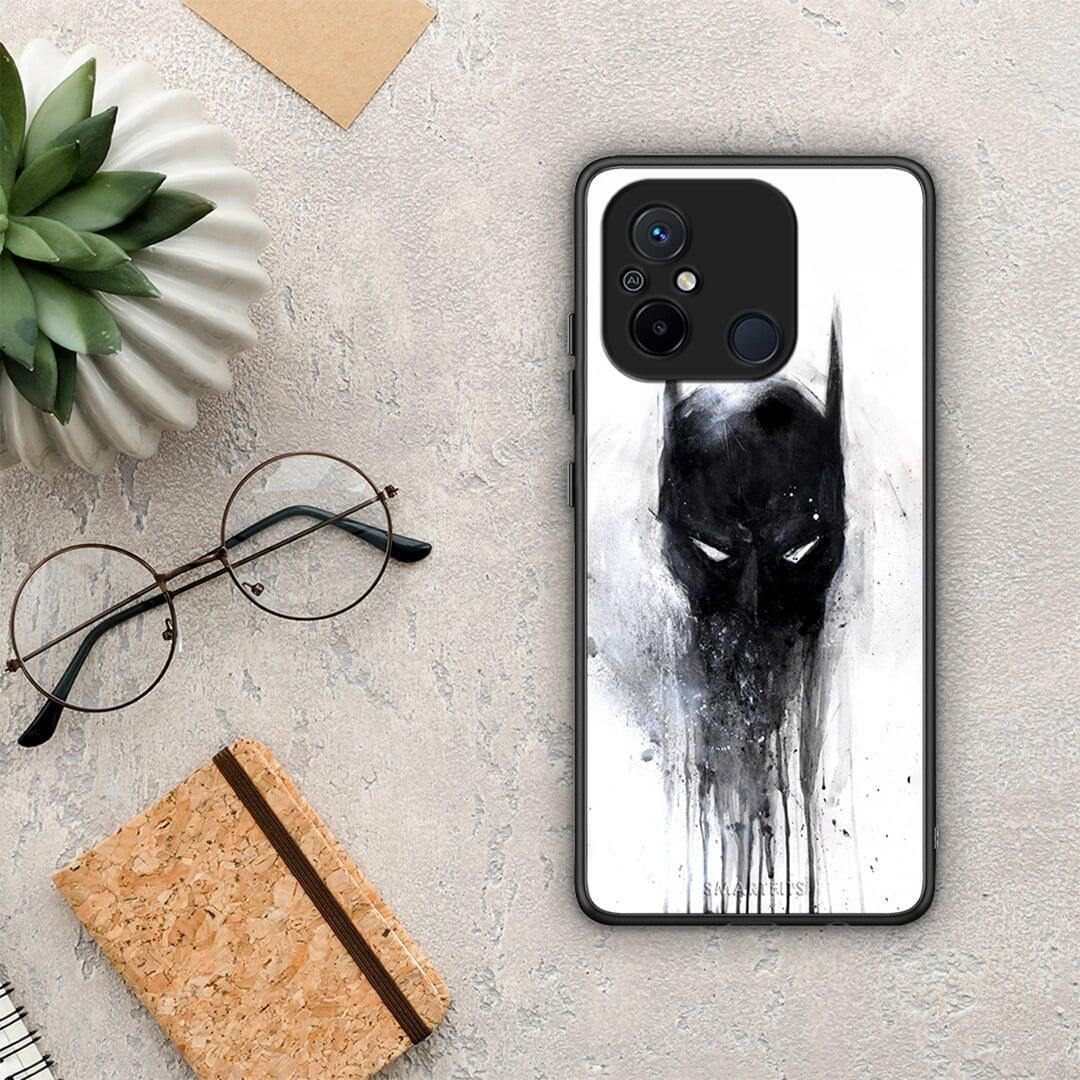 Θήκη Xiaomi Poco C55 Hero Paint Bat από τη Smartfits με σχέδιο στο πίσω μέρος και μαύρο περίβλημα | Xiaomi Poco C55 Hero Paint Bat Case with Colorful Back and Black Bezels