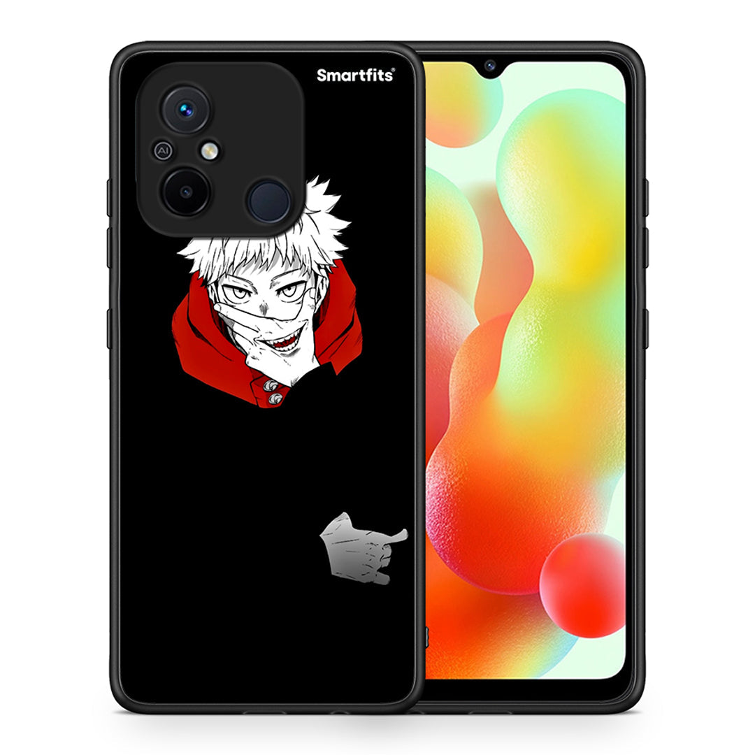 Θήκη Xiaomi Poco C55 Itadori Anime από τη Smartfits με σχέδιο στο πίσω μέρος και μαύρο περίβλημα | Xiaomi Poco C55 Itadori Anime Case with Colorful Back and Black Bezels