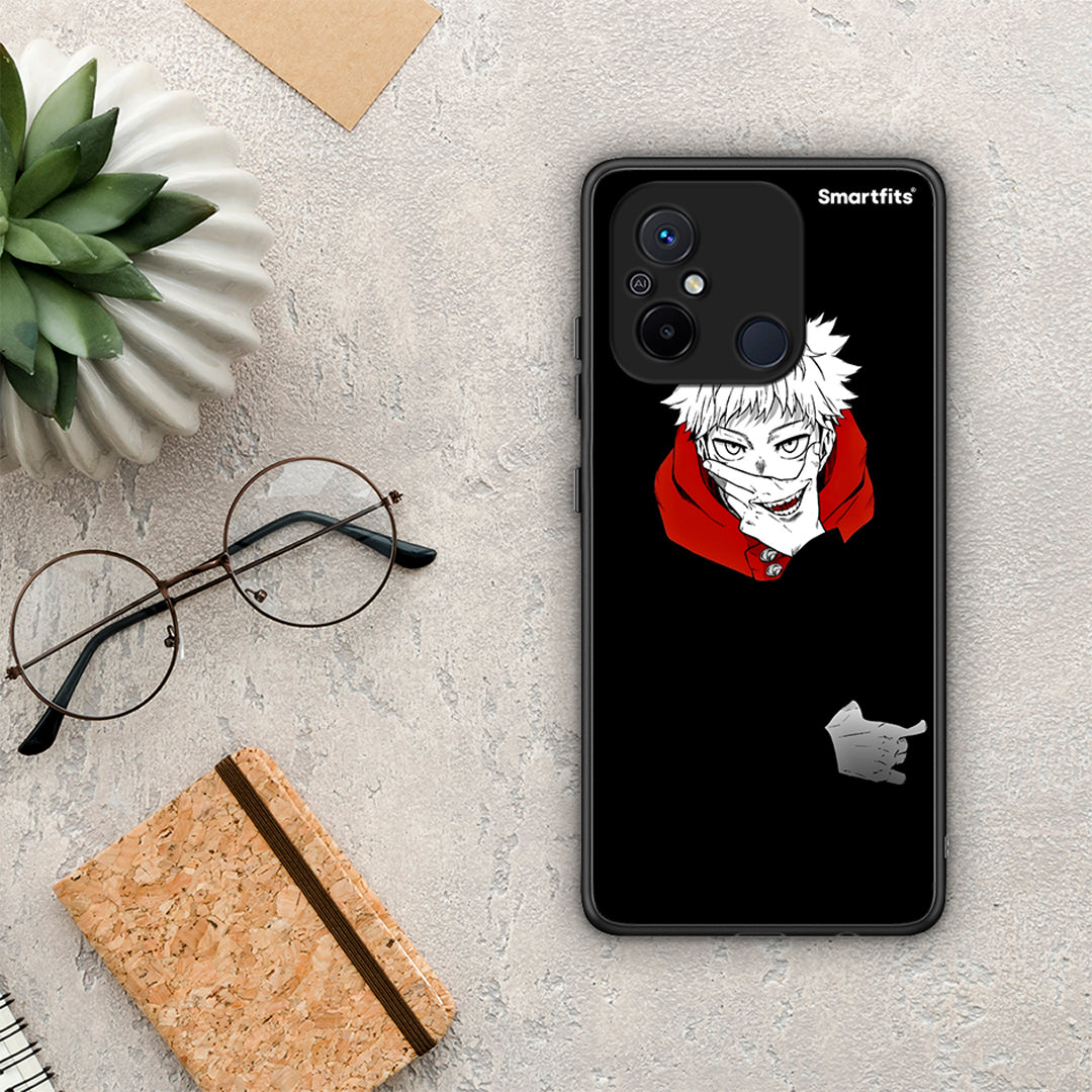 Θήκη Xiaomi Poco C55 Itadori Anime από τη Smartfits με σχέδιο στο πίσω μέρος και μαύρο περίβλημα | Xiaomi Poco C55 Itadori Anime Case with Colorful Back and Black Bezels