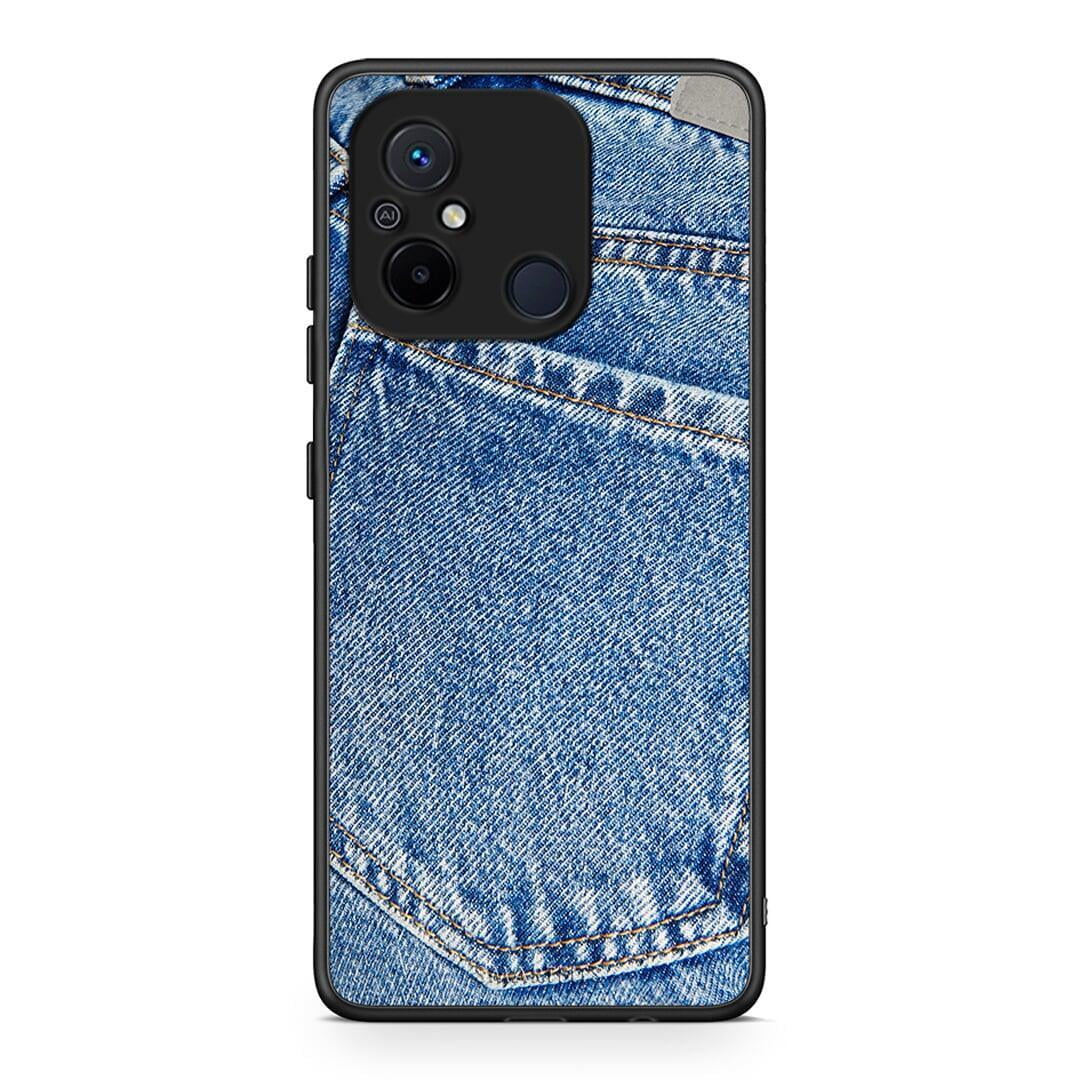 Θήκη Xiaomi Poco C55 Jeans Pocket από τη Smartfits με σχέδιο στο πίσω μέρος και μαύρο περίβλημα | Xiaomi Poco C55 Jeans Pocket Case with Colorful Back and Black Bezels