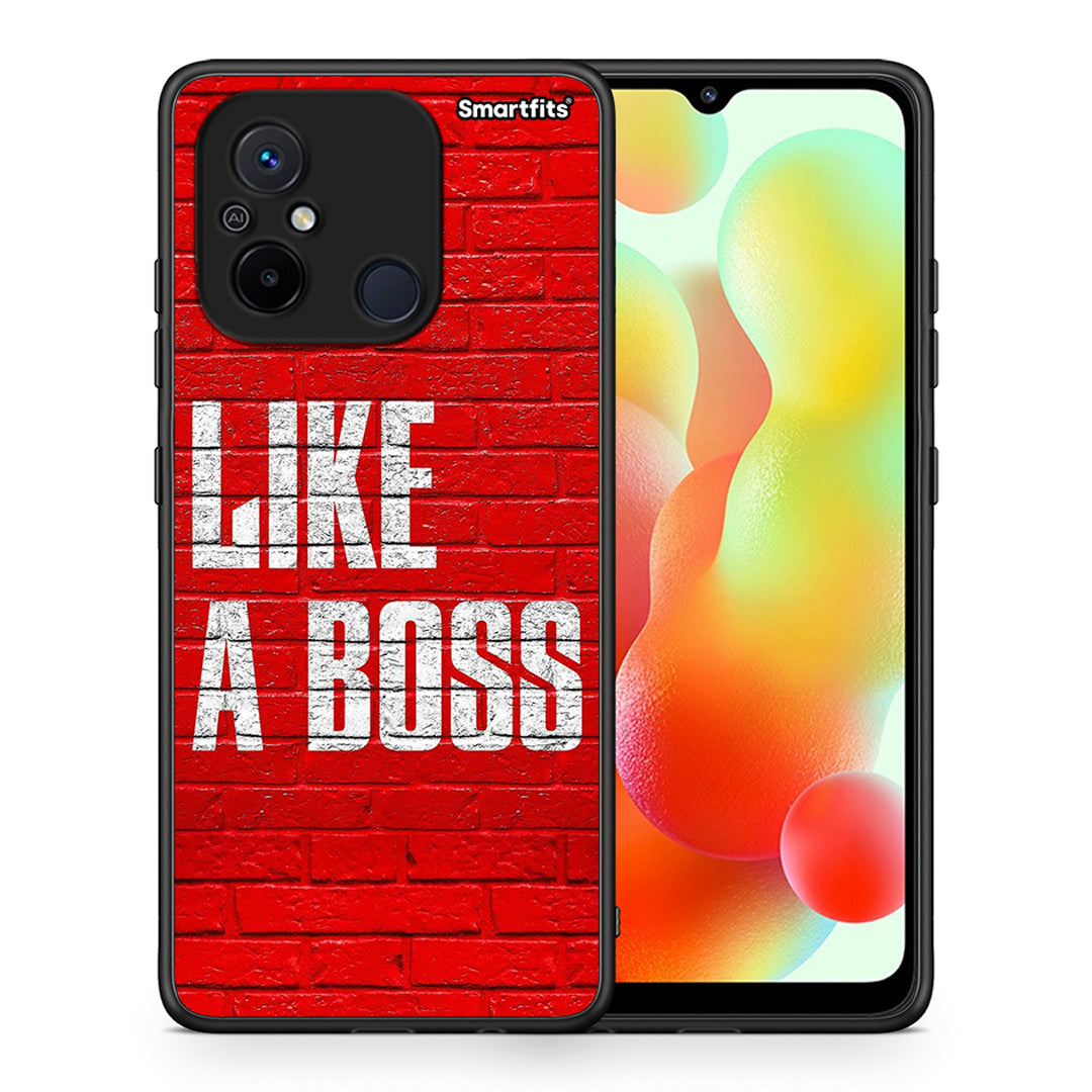 Θήκη Xiaomi Poco C55 Like A Boss από τη Smartfits με σχέδιο στο πίσω μέρος και μαύρο περίβλημα | Xiaomi Poco C55 Like A Boss Case with Colorful Back and Black Bezels