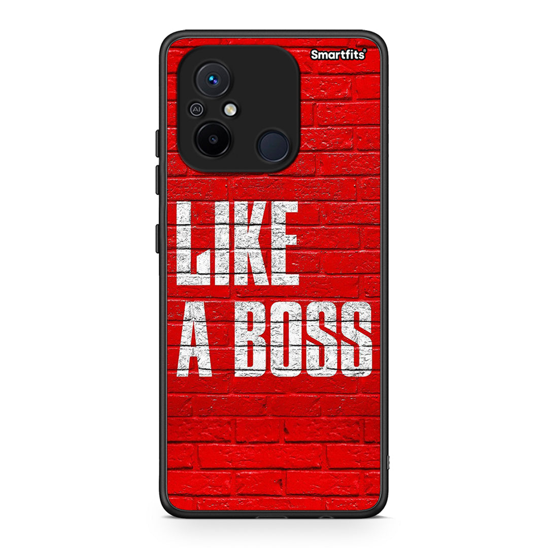 Θήκη Xiaomi Poco C55 Like A Boss από τη Smartfits με σχέδιο στο πίσω μέρος και μαύρο περίβλημα | Xiaomi Poco C55 Like A Boss Case with Colorful Back and Black Bezels