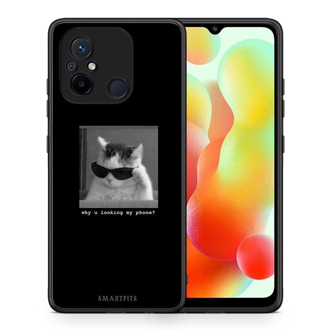 Θήκη Xiaomi Poco C55 Meme Cat από τη Smartfits με σχέδιο στο πίσω μέρος και μαύρο περίβλημα | Xiaomi Poco C55 Meme Cat Case with Colorful Back and Black Bezels