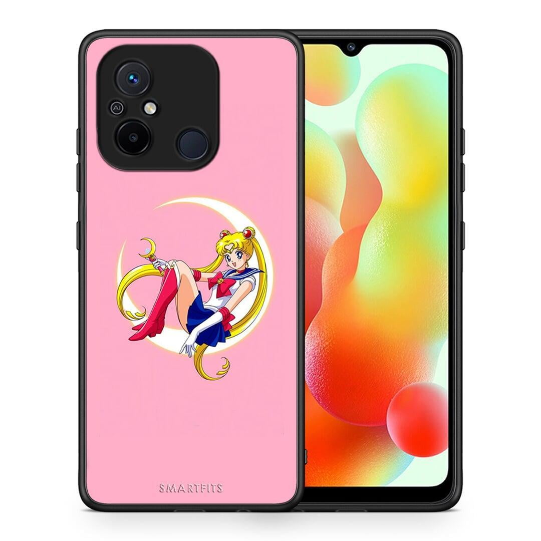 Θήκη Xiaomi Poco C55 Moon Girl από τη Smartfits με σχέδιο στο πίσω μέρος και μαύρο περίβλημα | Xiaomi Poco C55 Moon Girl Case with Colorful Back and Black Bezels