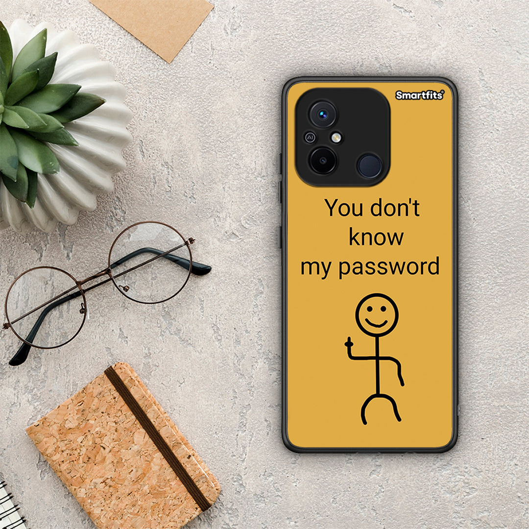 Θήκη Xiaomi Poco C55 My Password από τη Smartfits με σχέδιο στο πίσω μέρος και μαύρο περίβλημα | Xiaomi Poco C55 My Password Case with Colorful Back and Black Bezels