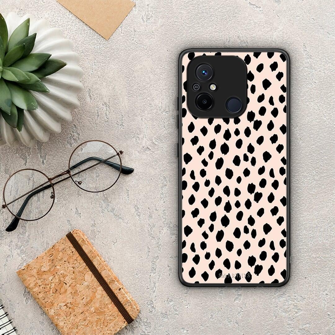 Θήκη Xiaomi Poco C55 New Polka Dots από τη Smartfits με σχέδιο στο πίσω μέρος και μαύρο περίβλημα | Xiaomi Poco C55 New Polka Dots Case with Colorful Back and Black Bezels