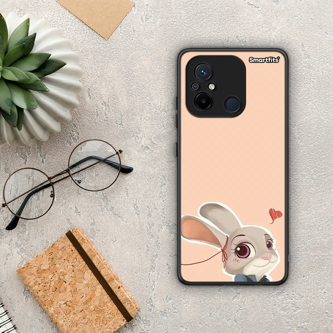 Θήκη Xiaomi Poco C55 Nick Wilde And Judy Hopps Love 2 από τη Smartfits με σχέδιο στο πίσω μέρος και μαύρο περίβλημα | Xiaomi Poco C55 Nick Wilde And Judy Hopps Love 2 Case with Colorful Back and Black Bezels