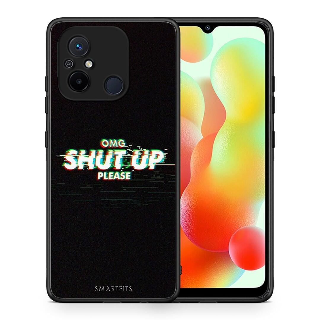 Θήκη Xiaomi Poco C55 OMG ShutUp από τη Smartfits με σχέδιο στο πίσω μέρος και μαύρο περίβλημα | Xiaomi Poco C55 OMG ShutUp Case with Colorful Back and Black Bezels