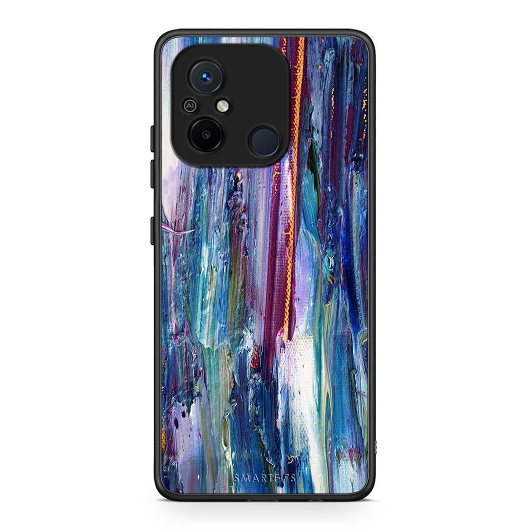 Θήκη Xiaomi Poco C55 Paint Winter από τη Smartfits με σχέδιο στο πίσω μέρος και μαύρο περίβλημα | Xiaomi Poco C55 Paint Winter Case with Colorful Back and Black Bezels