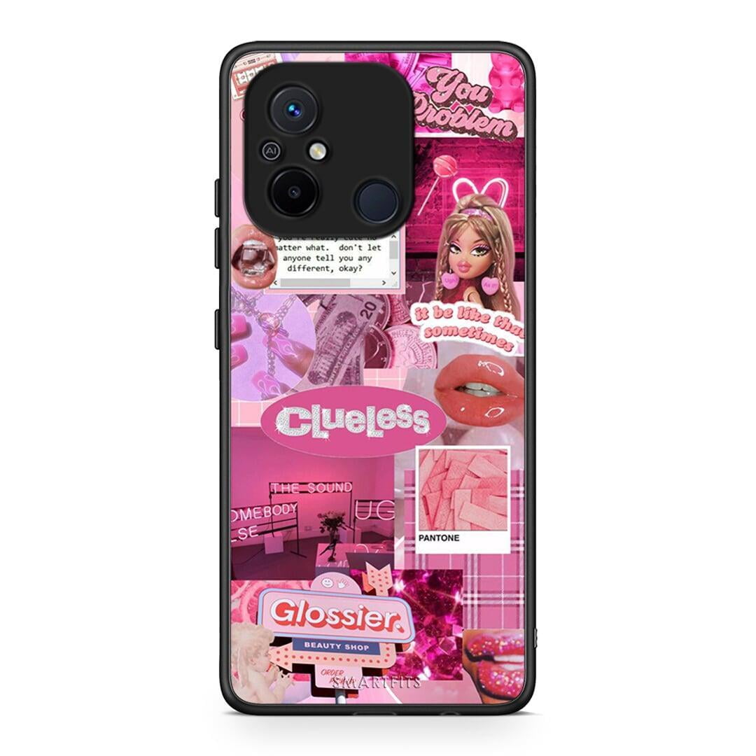 Θήκη Xiaomi Poco C55 Pink Love από τη Smartfits με σχέδιο στο πίσω μέρος και μαύρο περίβλημα | Xiaomi Poco C55 Pink Love Case with Colorful Back and Black Bezels