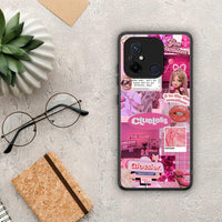 Thumbnail for Θήκη Xiaomi Poco C55 Pink Love από τη Smartfits με σχέδιο στο πίσω μέρος και μαύρο περίβλημα | Xiaomi Poco C55 Pink Love Case with Colorful Back and Black Bezels